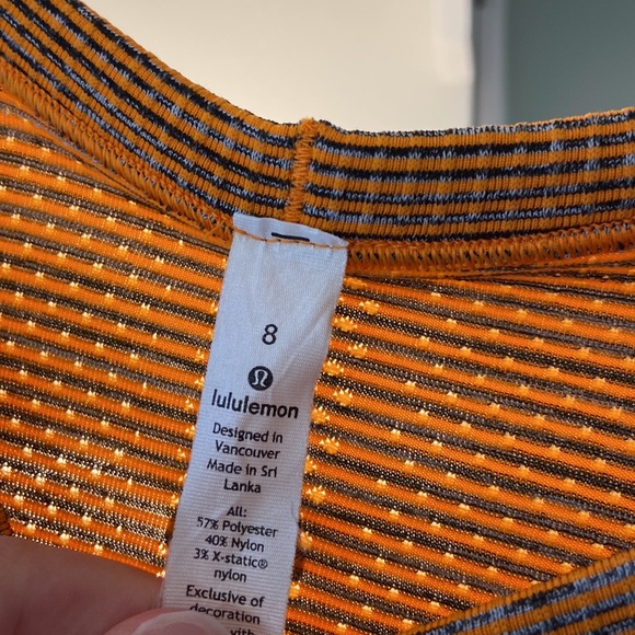 Lululemon Swiftly Tech Long Sleeve Crew *SW in Vivid Amber / White / Hot Heat - Picture 4 of 7